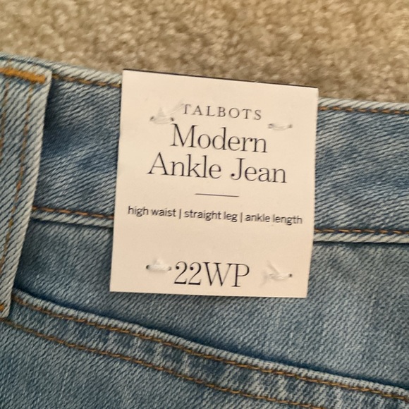 Talbots NWT modern ankle jeans size 22WP(petite) - Picture 7 of 8